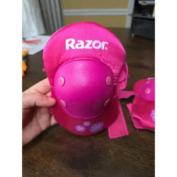 RAZOR Sweet Pea Pink Multi-Sport ELBOW PADS GUARDS Youth 8+ - Picture 4 of 16